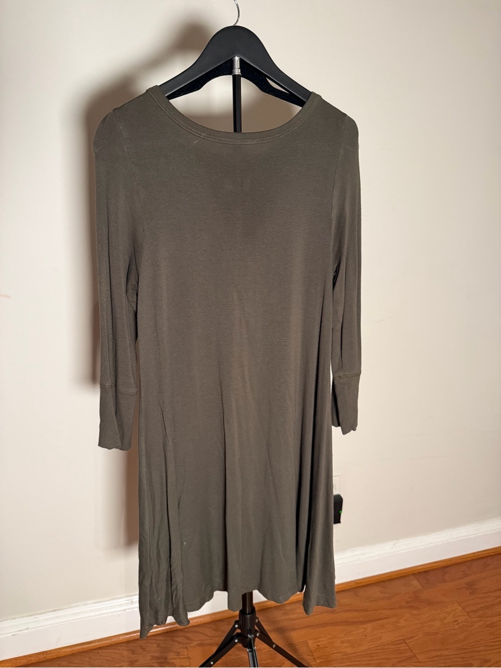 Lou & Grey Olive Green Long Sleeve Swing Dress